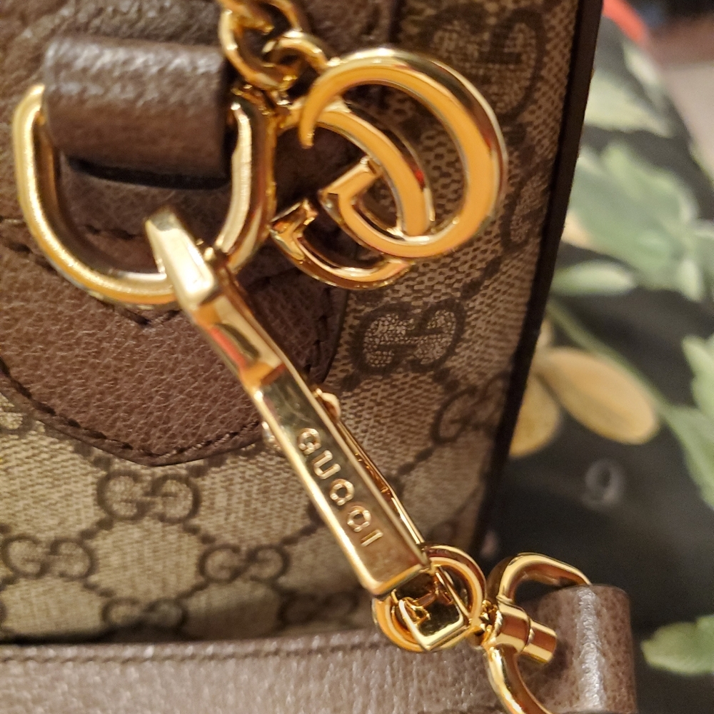 SOLD!!!  GUCCI Ophidia Medium Boston GG Supreme Tote - Picture 6 of 11